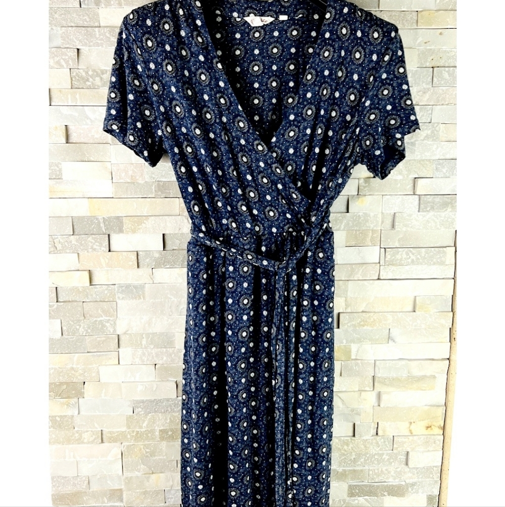 Fat Face Geo Print Wrap Dress